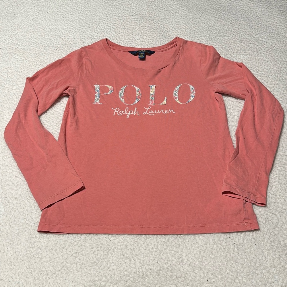 Ralph Lauren Polo Girls L/S Thin Shirt, EUC, Size Medium (8-10)